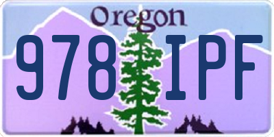OR license plate 978IPF