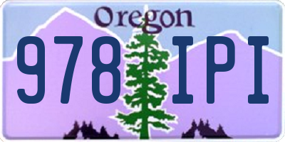 OR license plate 978IPI