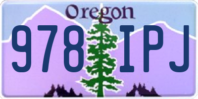 OR license plate 978IPJ