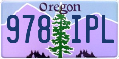 OR license plate 978IPL