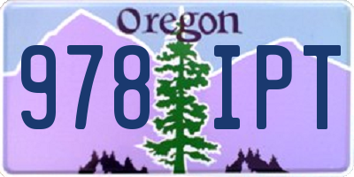 OR license plate 978IPT