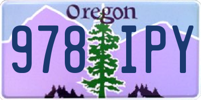 OR license plate 978IPY