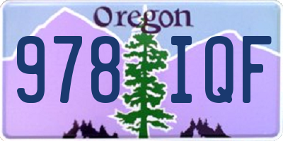 OR license plate 978IQF