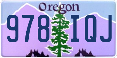 OR license plate 978IQJ