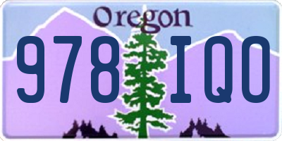 OR license plate 978IQO