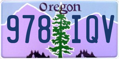 OR license plate 978IQV