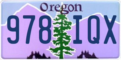 OR license plate 978IQX