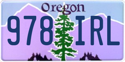 OR license plate 978IRL