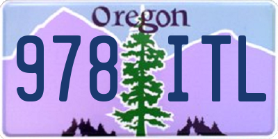 OR license plate 978ITL