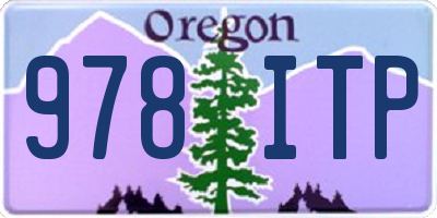 OR license plate 978ITP