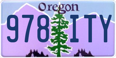 OR license plate 978ITY