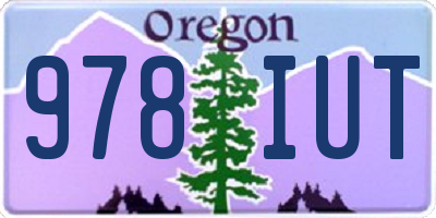 OR license plate 978IUT