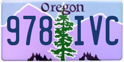 OR license plate 978IVC