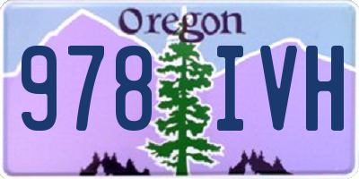 OR license plate 978IVH
