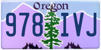 OR license plate 978IVJ