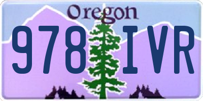 OR license plate 978IVR
