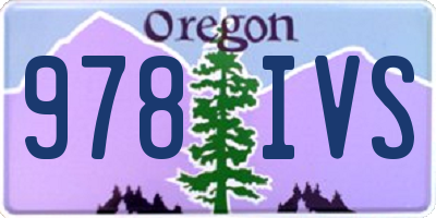 OR license plate 978IVS