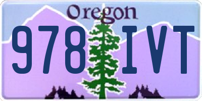 OR license plate 978IVT