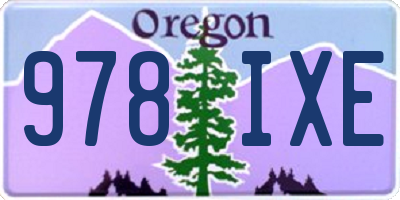 OR license plate 978IXE