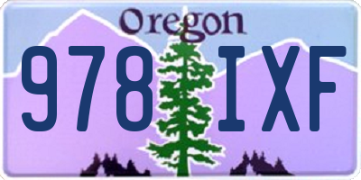 OR license plate 978IXF