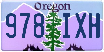 OR license plate 978IXH