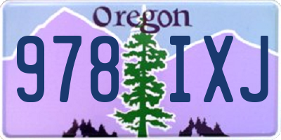 OR license plate 978IXJ