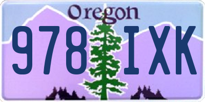 OR license plate 978IXK