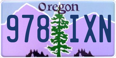 OR license plate 978IXN
