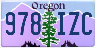 OR license plate 978IZC