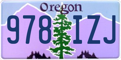 OR license plate 978IZJ