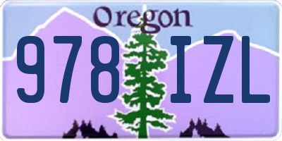 OR license plate 978IZL