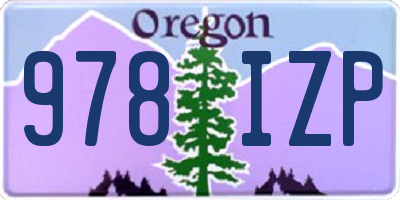 OR license plate 978IZP