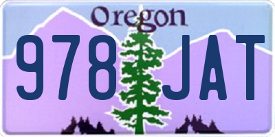 OR license plate 978JAT