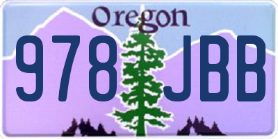 OR license plate 978JBB