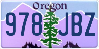 OR license plate 978JBZ