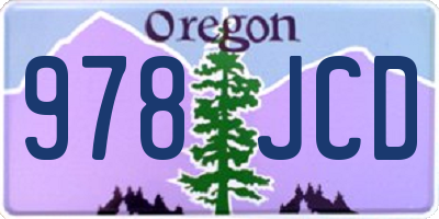 OR license plate 978JCD