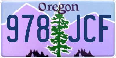 OR license plate 978JCF