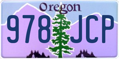 OR license plate 978JCP