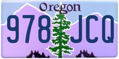 OR license plate 978JCQ