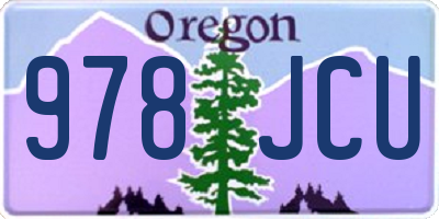 OR license plate 978JCU