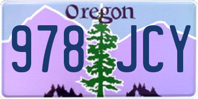 OR license plate 978JCY