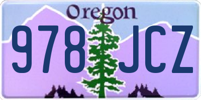 OR license plate 978JCZ