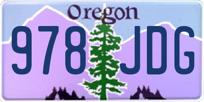 OR license plate 978JDG