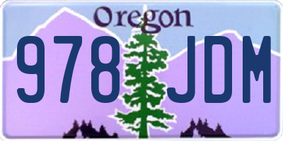 OR license plate 978JDM