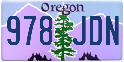 OR license plate 978JDN