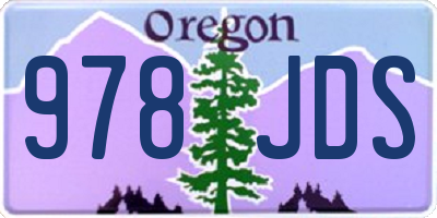 OR license plate 978JDS