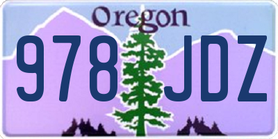 OR license plate 978JDZ