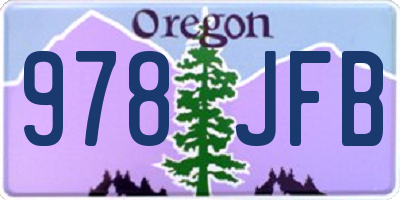 OR license plate 978JFB