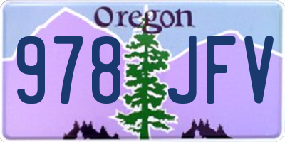 OR license plate 978JFV