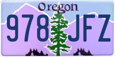 OR license plate 978JFZ